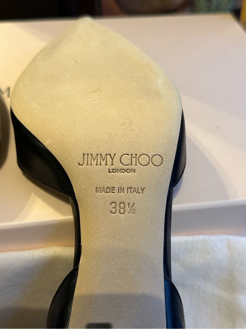 🌸Jimmy Choo Addison Black Leather D'Orsay Pointed-Toe Stiletto Heels🌸 - Picture 11 of 15